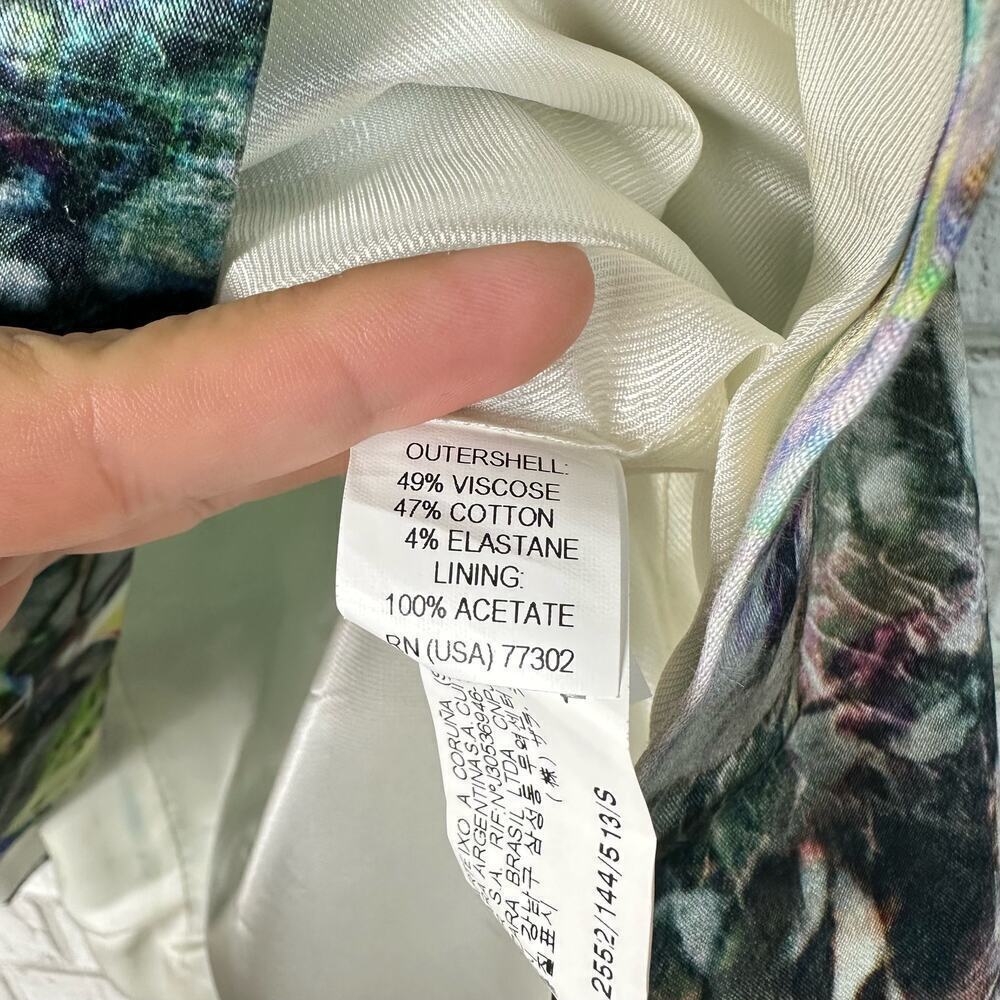 Zara Dress Mini Monet Sea Life Fish Aquarium Ocean Fit Flare Mini Sleeveless S - Picture 7 of 11